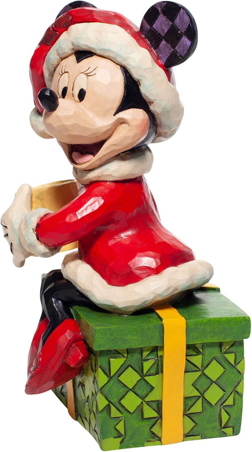 Enesco Jim Shore Disney Traditions Santa Minnie Mouse with Hot Chocolate Figurine, 6.1 Inch, Multicolor : Home & Kitchen