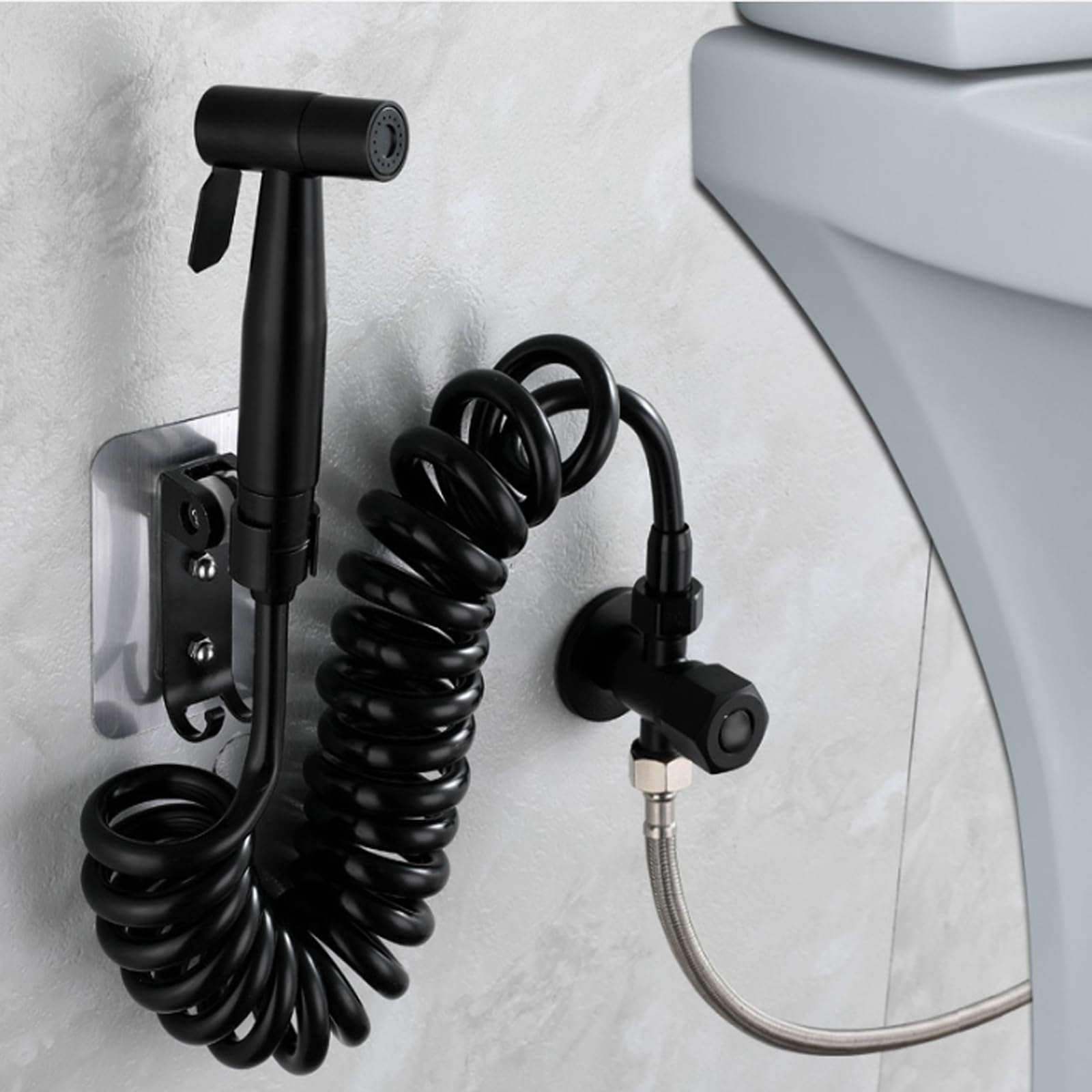 Opryskiwacz bidet prysznic bidet zestaw prysznicowy bidet toaleta ze stali nierdzewnej prysznic hydroskopowy bidet toaleta prysznic toaleta toaleta toaleta pieluchy do czyszczenia (czarny)