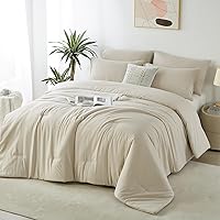 Vista 1 de KAKIJUMN Juego de edredón individual de 2 piezas con 1 edredón y 1 funda de almohada (caqui, individual)