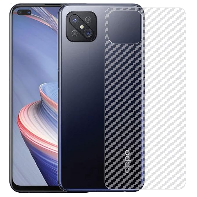 Gadgetronics Compatible with Oppo Reno 4Z Back Screen Protective Film Carbon Fiber Skin Transparent Screen Guard Sticker