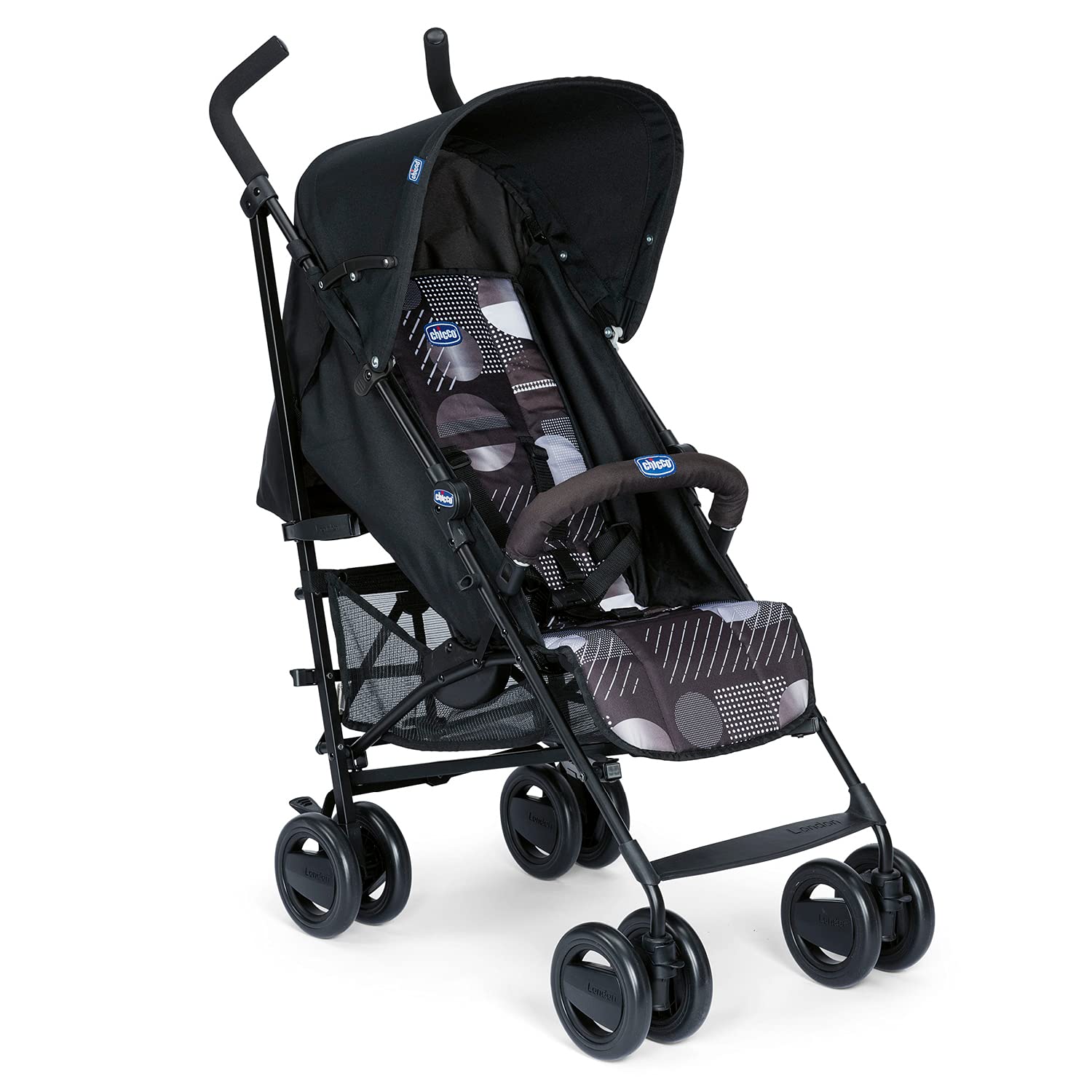 Chicco London Up Poussette Légère et Compacte, Dossier Inclinable avec Arceau de Protection, Pliage Parapluie - de la Naissance à 15 Kg - Matrix - 104 x 46.5 x 83 cm