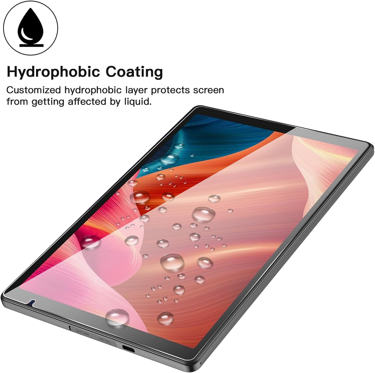for Lville 10 Inch P11/Baken D10A M10 10.1/PRITOM TAB 10 Lite Tablet/VOLENTEX VASOUN Tab 10 Lite/VASOUN M10 Tablet Tempered Glass Screen Protector High Definition Anti-scratch (2 PCS) image 3