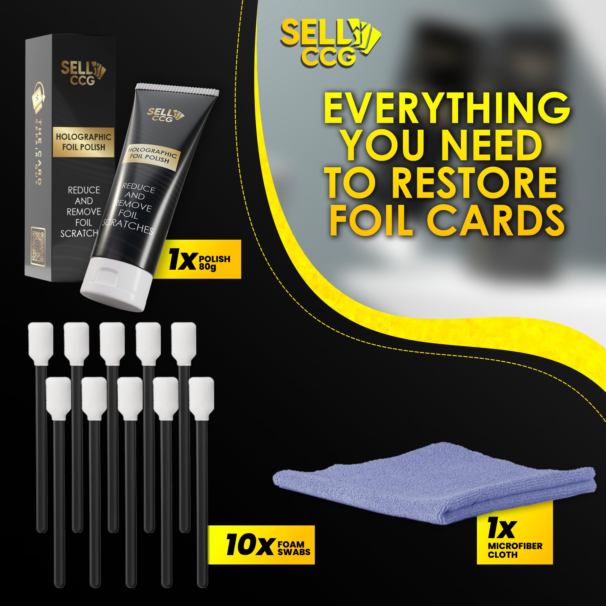 Amazon.com: SellCCG Trading Card Polish Kit for Holographic Foil