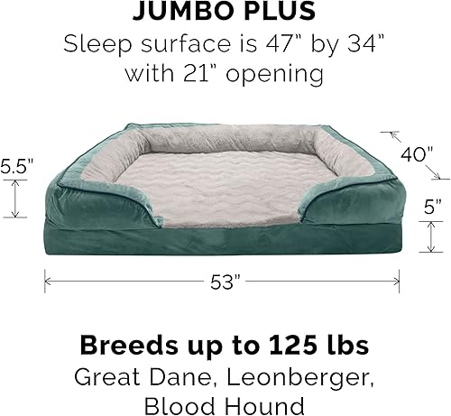 Miniatura 2 de Furhaven - Cama para mascotas de espuma de gel refrescante para perros y gatos, comodidad perfecta, con ondas, de terciopelo de felpa con funda