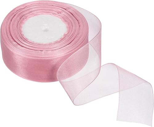 PATIKIL Cinta de organza transparente de 1-3764 pulgadas, 50 yardas, 1 rollo de tela de decoración de gasa para envolver regalos, manualidades, ramo