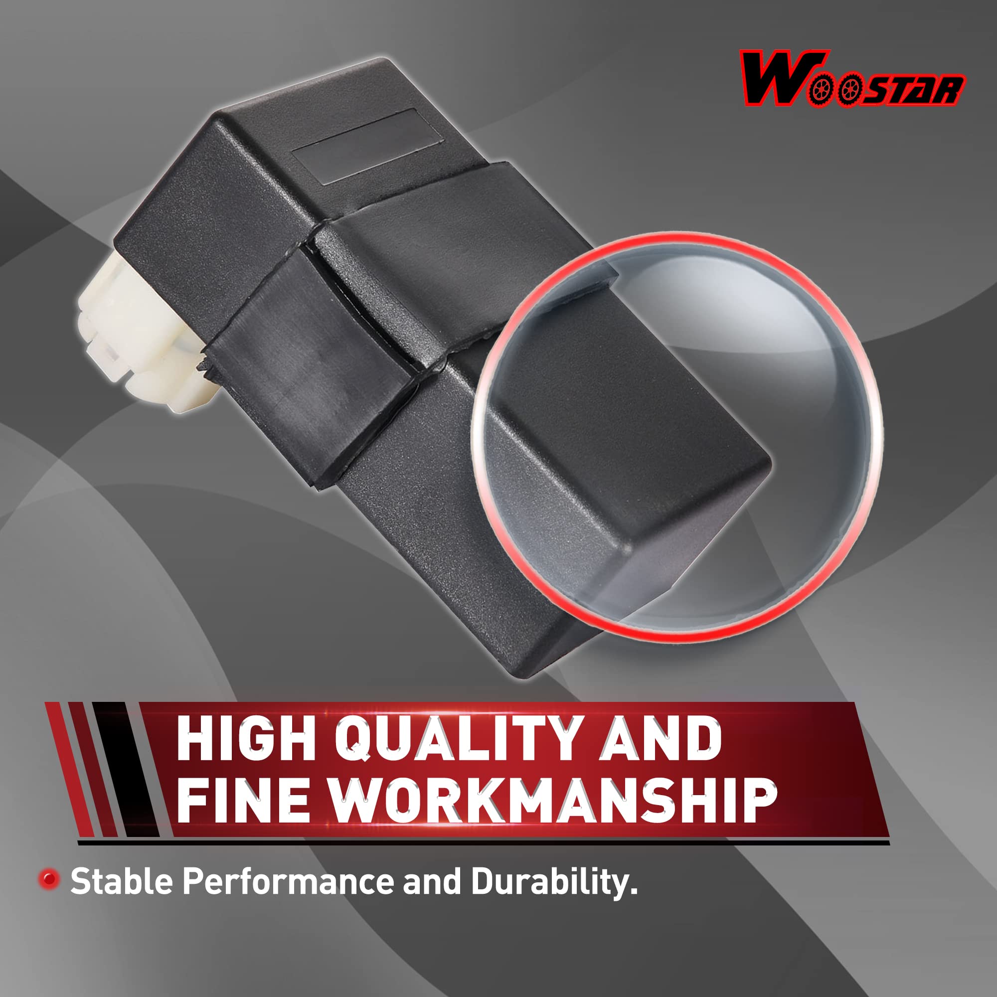WOOSTAR 6 Pines DC CDI Reemplazo para GY6 49cc 50cc 125cc 150cc CF250 CN250 2001 ATV 4 Wheeler Quad Go Kart Ciclomotor Scooter