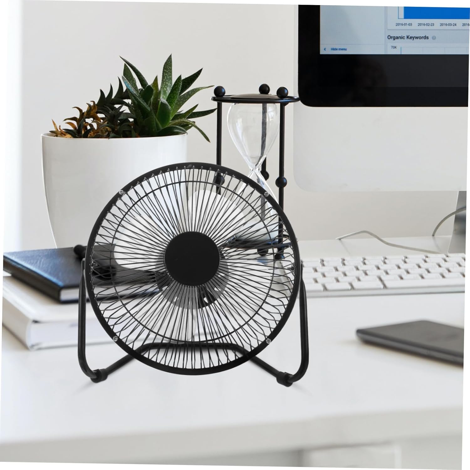 360Degree Retro USB Fan Ultra Quiet Mini Desk Cool Fan for Home Office Lightweight Portable Design for Desktop Laptop Cooling