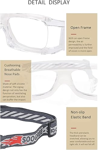 Miniatura 5 de SooGree Basketball Soccer Football Goggles Anti Fog Protective Sports Goggles Glasses for Men Women