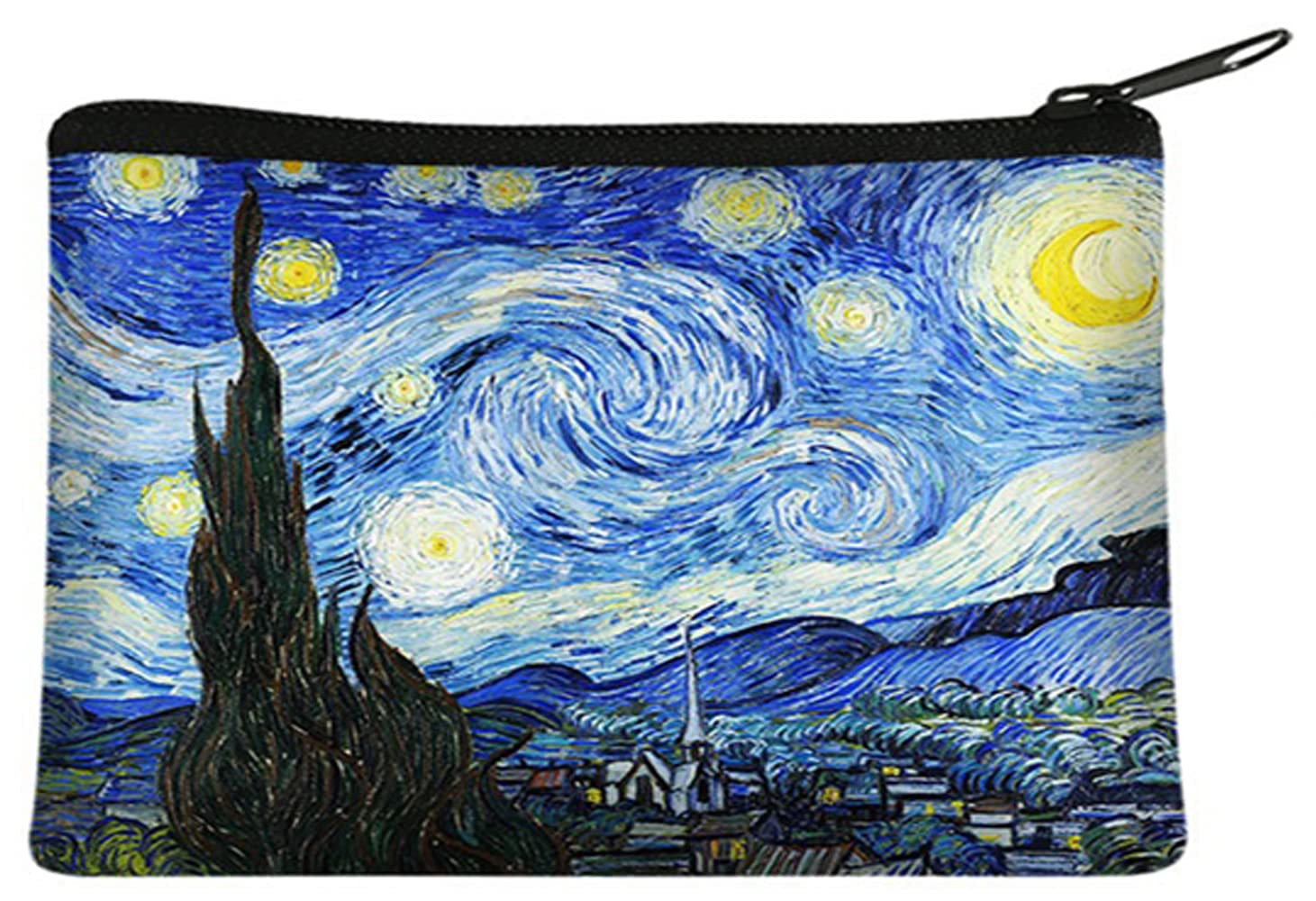 Blazing AutumnVincent Van Gogh Vinyl Wallet Coin Purse, multi, S, Starry Night