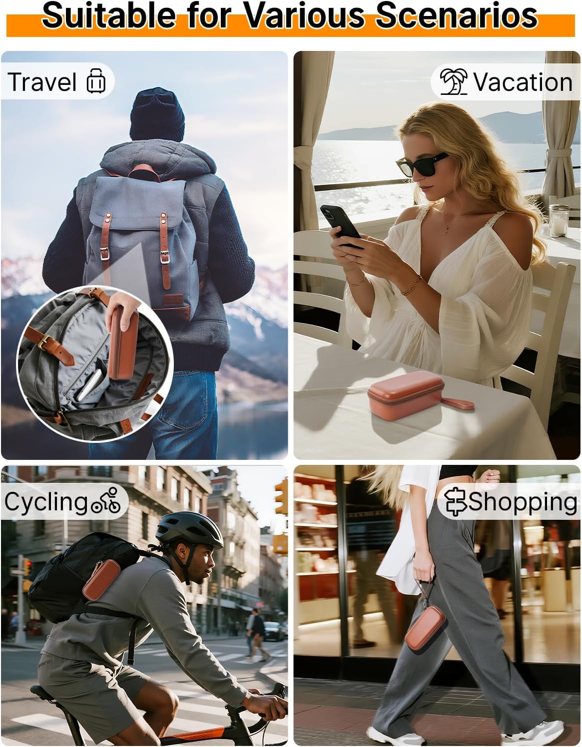 Hard Carrying Case for Ray-Ban Meta Wayfarer/Skyler/Headliner & Gen 2 and Oakley Meta HSTN Smart Glasses Charging case, Travel Case Compatible with Meta Sunglasses Accessories - Image 7