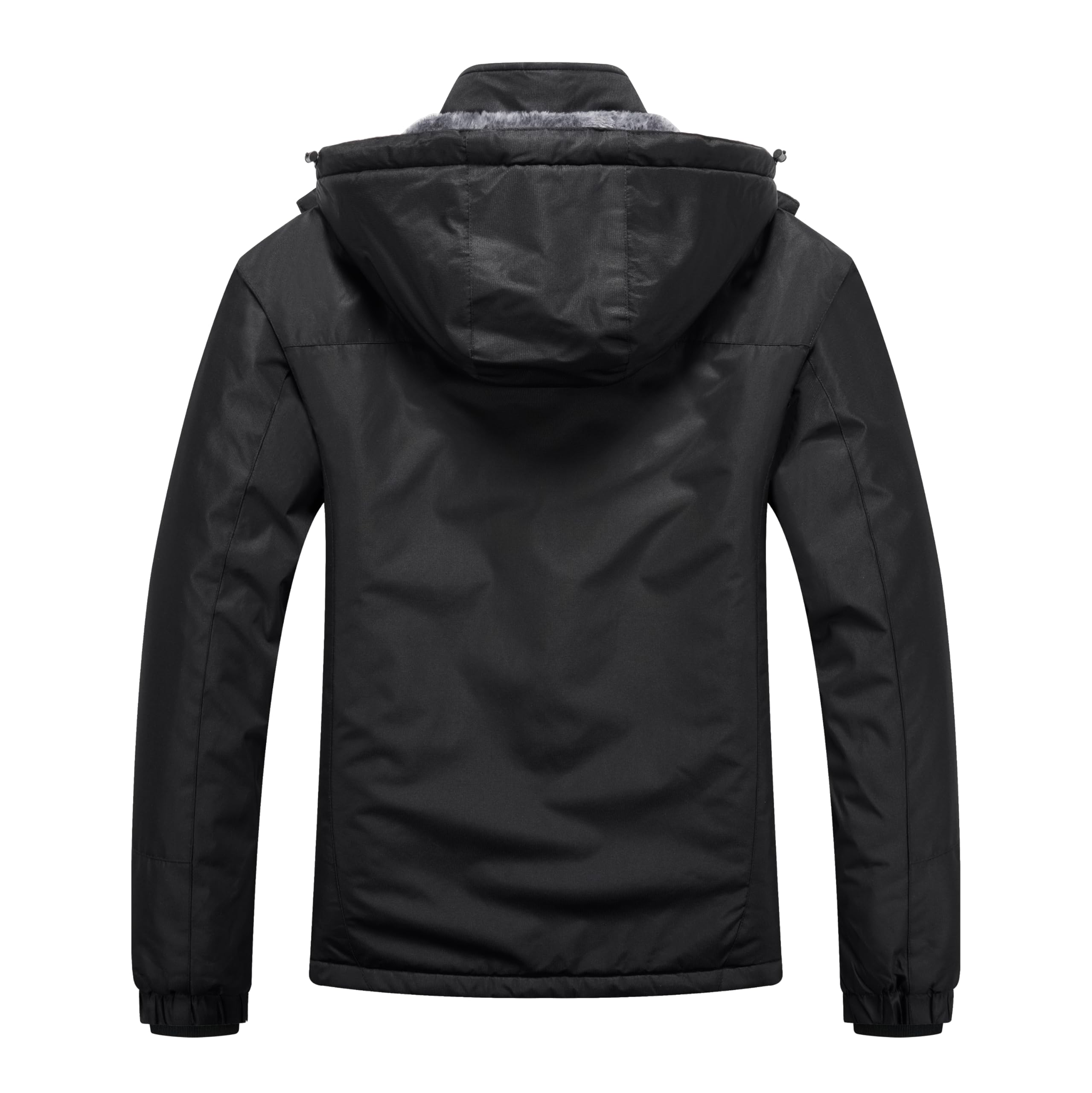 WULFUL Men's Ski Jackets Warm Winter Snow Windbreaker Resistant Snowboard Fleece Coat Mountain Waterproof Parka with Hood