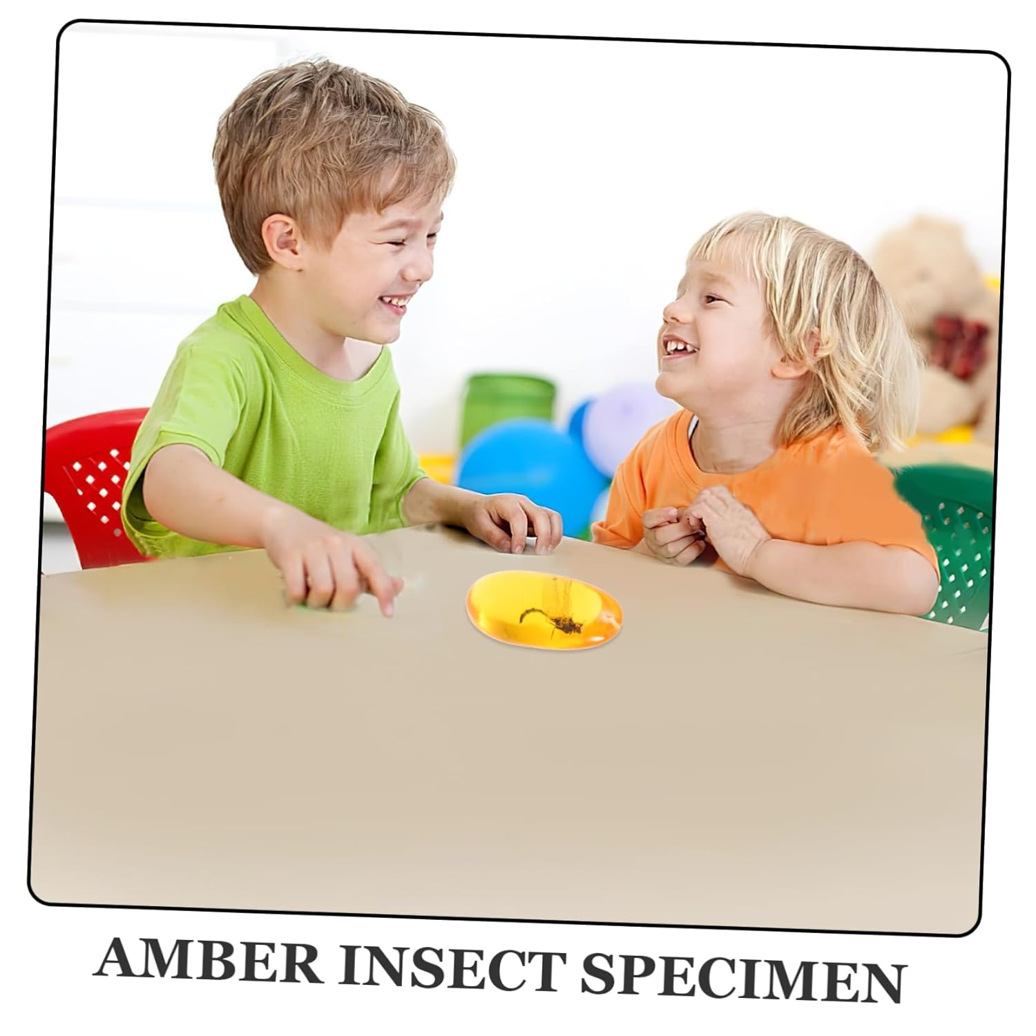 5pcs Meticulous Craftsmanship Insect Specimen Resin Stone Bug Adornment Elegant Decorative Ornament