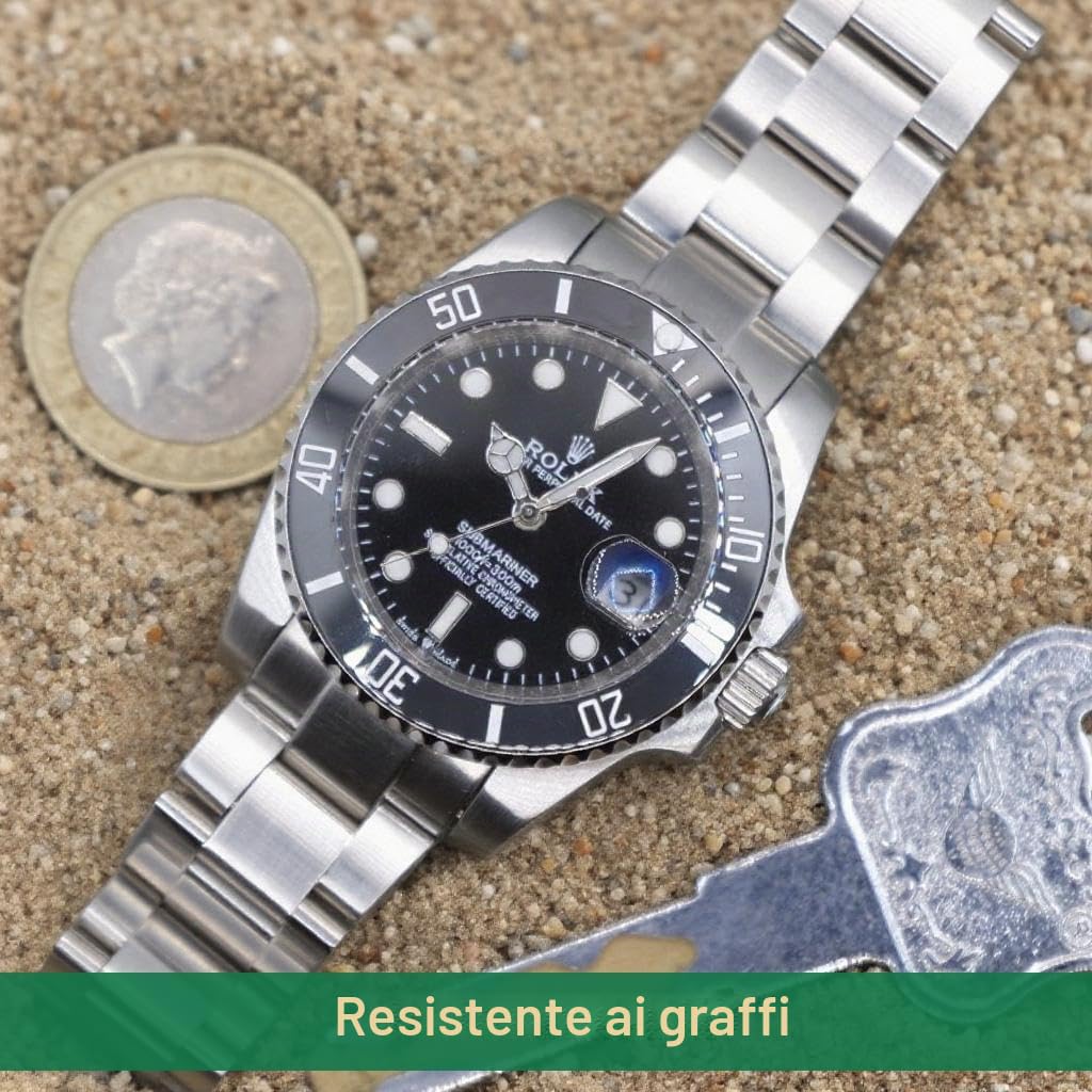 2Pack Pellicola Protettiva per Rolex Submariner 41mm (Nessuna Data) Ref. 124060. | Pelle trasparente, copertura completa, adesivo per la protezione dello schermo dell'orologio