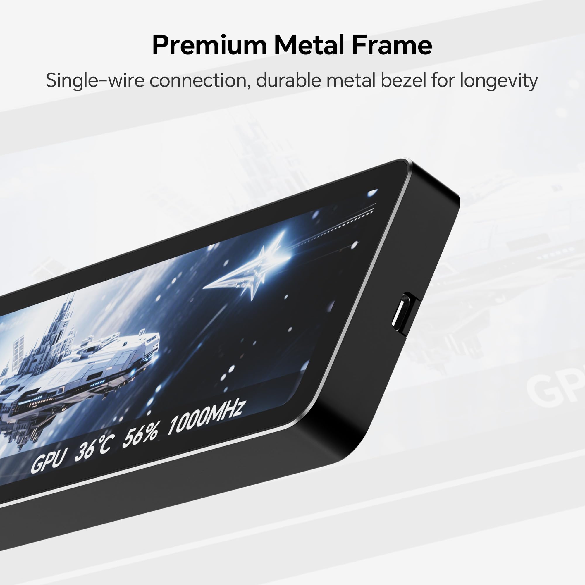 Thermalright Trofeo Vision - Monitor LCD AIO da 11,3", schermo USB Type-C per monitoraggio hardware in tempo reale, temi preimpostati per PC da gaming/CPU Cooler