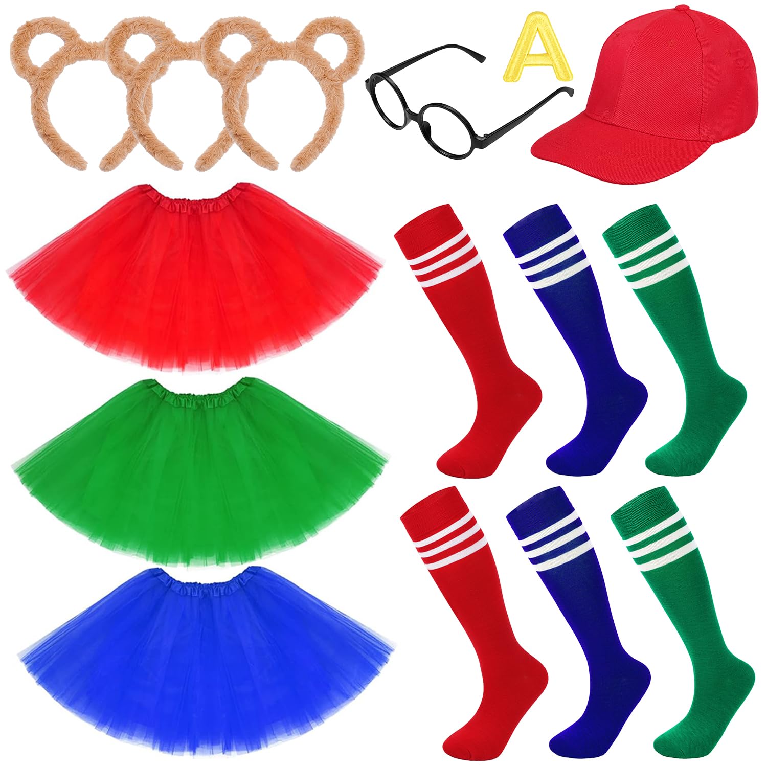 iZoeL Disfraz de ardilla de mujer diadema ardilla sombrero, disfraz de carnaval/Halloween/baile de máscaras - Banda para el pelo sombrero tutú de ballet calcetines monturas para gafas adhesivas A