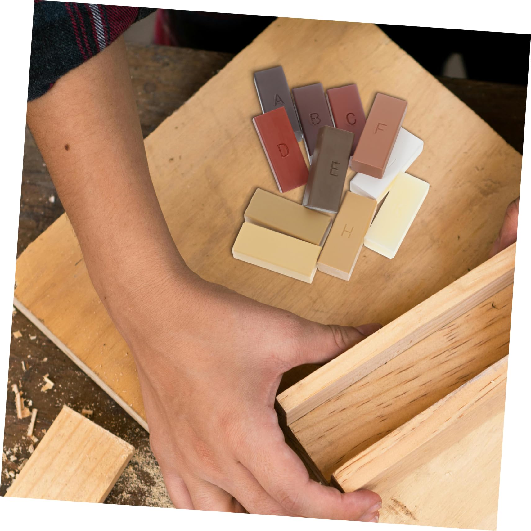 Legno Cera in Resina Riparazione per 11 in Pezzi Pavimenti | Finitura Liscia, Riparazione senza Giunte, Protezione Duratura, per Scale e Tavolo, Uso Semplice