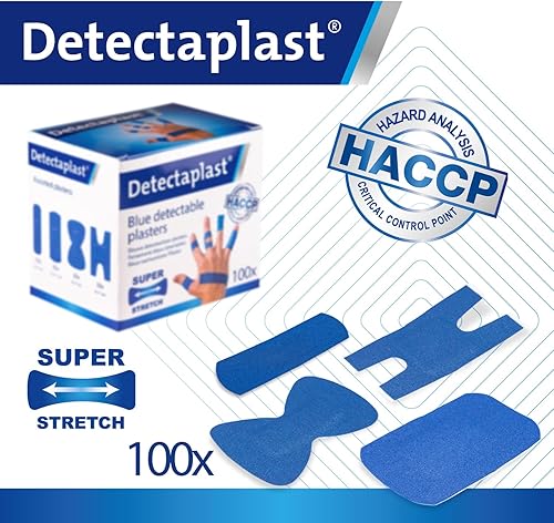 Vista 2 de Detectaplast Yesos azules, Yesos detectables y flexibles, para Catering Botiquín de primeros auxilios en entornos de manipulación de alimentos