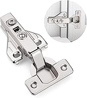 Probrico 2-Pack Soft Close Cabinet Hinges, 105° Full Overlay for Face Frame Kitchen Cabinets - Mounting Screws Included