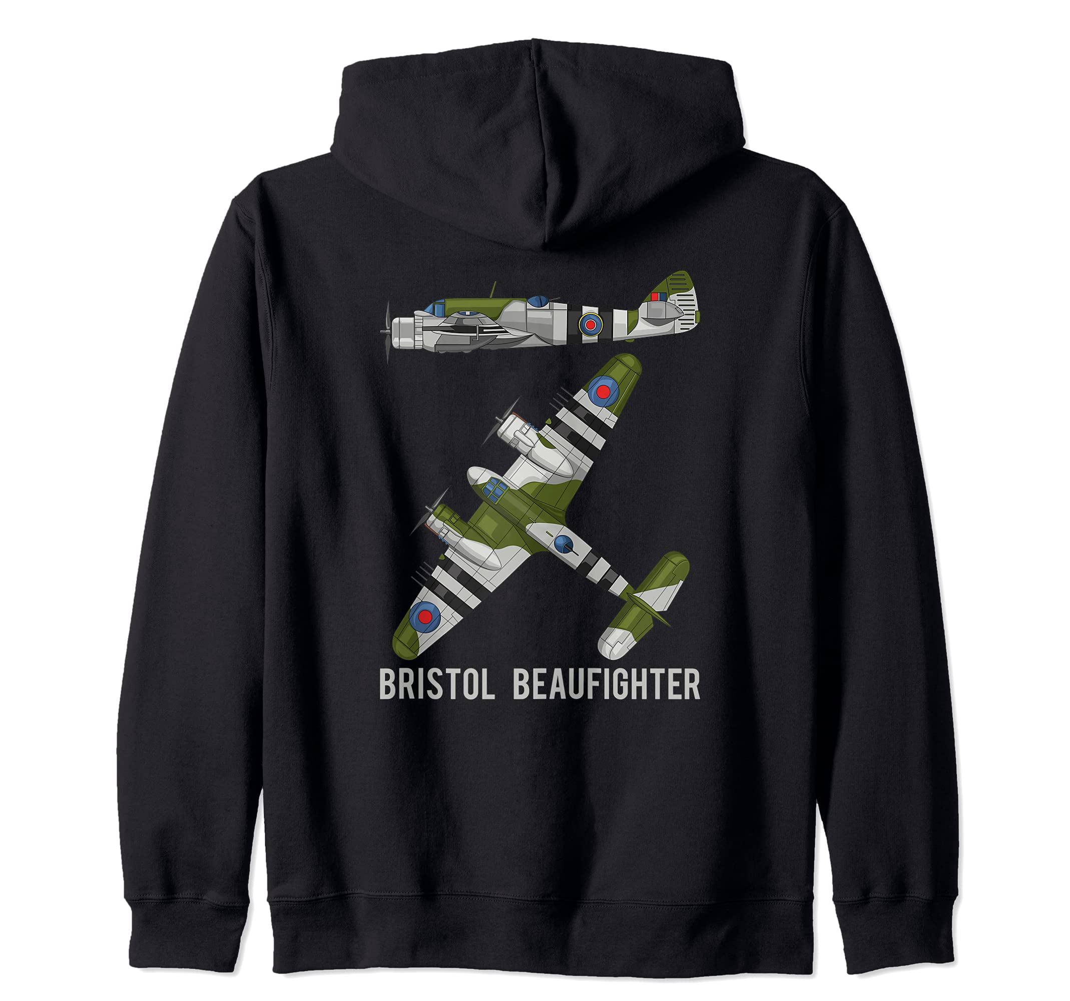 Bristol Beaufighter British WW2 Plane Airplane Zip Hoodie
