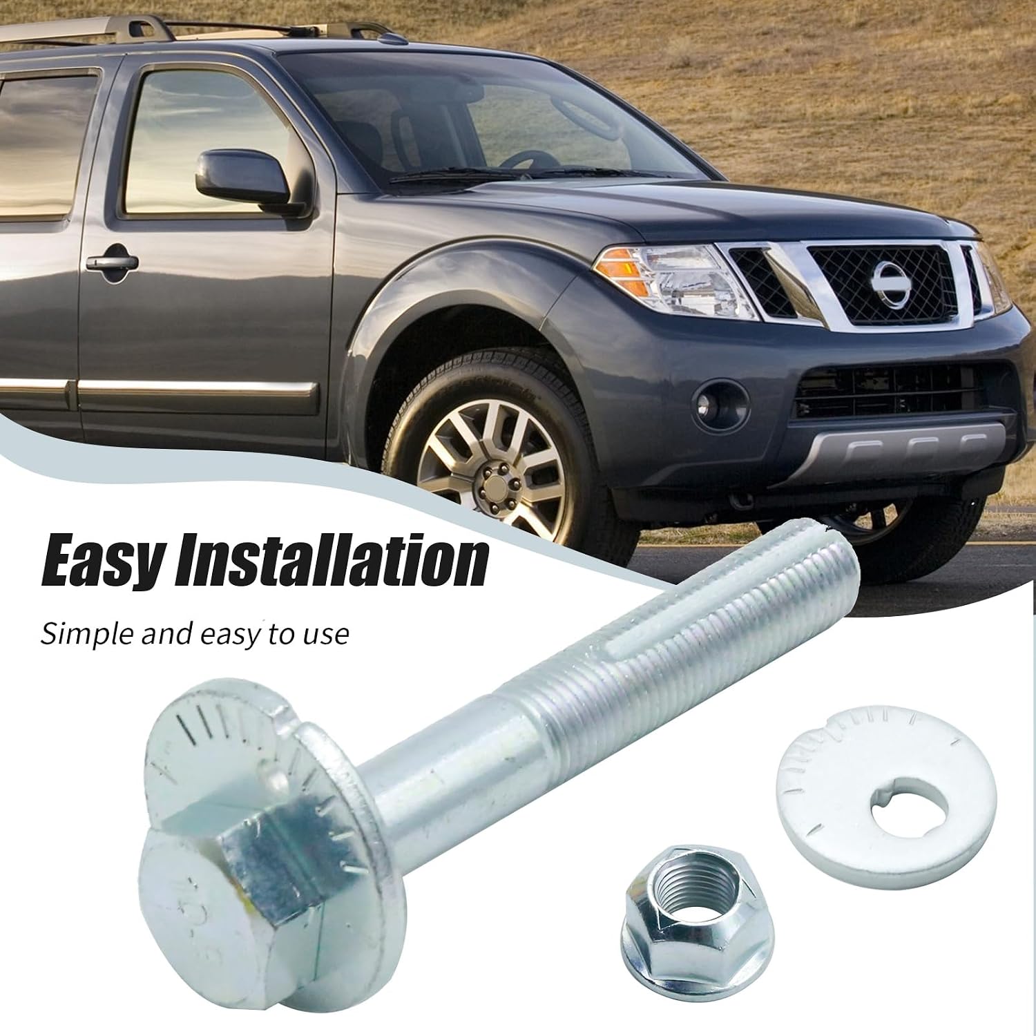 552267S00A Suspension Arm Alignment Camber Bolts Adjustment Kit, Replacement for Pathfinder 4.0L V6 2005-2012 Replacement for Armada 5.6L 2004-2015, Replaces 545802S400 (29)