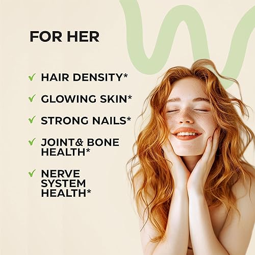 Miniatura 4 de Gomitas de biotina y péptido de colágeno para el crecimiento del cabello, la piel y las uñas, 120 unidades (paquete de 2)  82000 Mcg  Masticables de