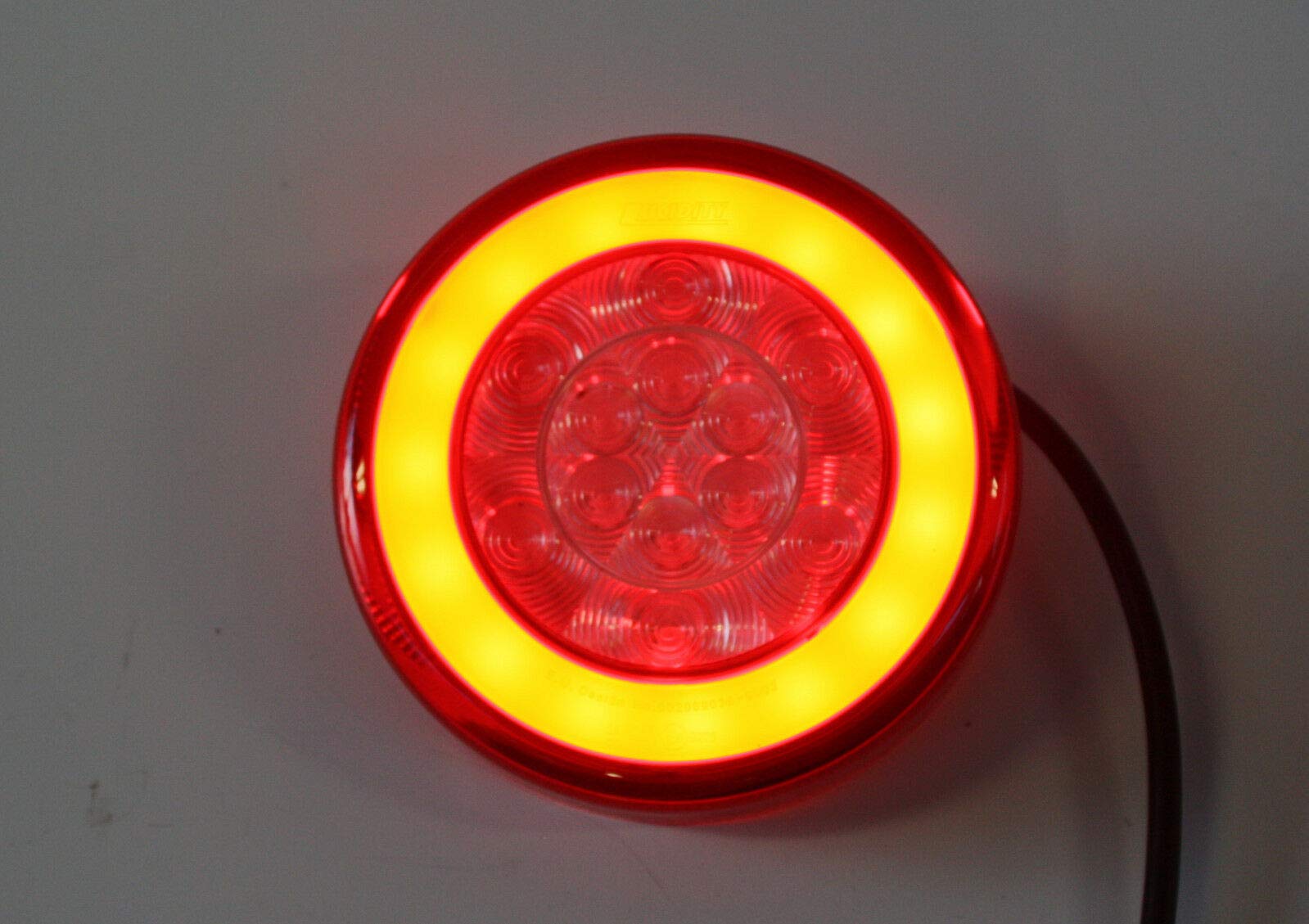 1 coppia di luci a LED da 12 V/24 V, rotonde, fanali posteriori, luce del freno
