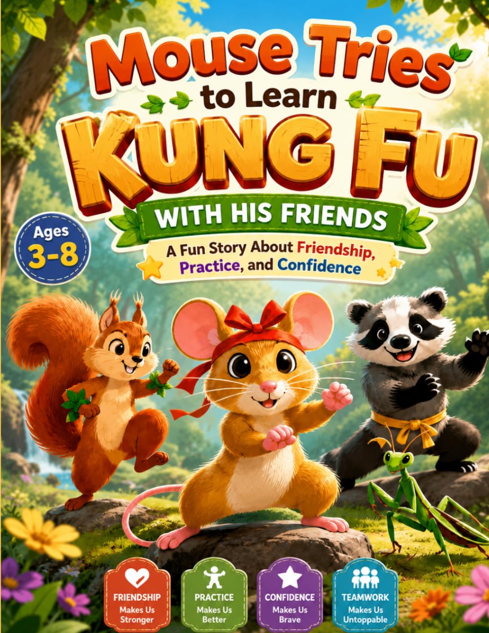 Mouse Tries to Learn Kung Fu with His Friends: A Fun Story About Friendship, Practice, and Confidence (Mystical Stories)