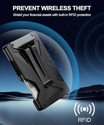Miniatura 4 de ONLOOKER Cartera táctica delgada para hombre, estética minimalista, con capacidad para hasta 15 tarjetas, seguro RFID, bloquea lectores de chips,