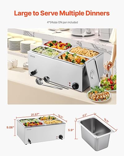 Vista 30 de VEVOR Electric Food Steamer, 9.5Qt Electric Vegetable Steamer with 3-Tier Stackable Trays, Food-Grade Food Steamer for Cooking with 60 Min Timer