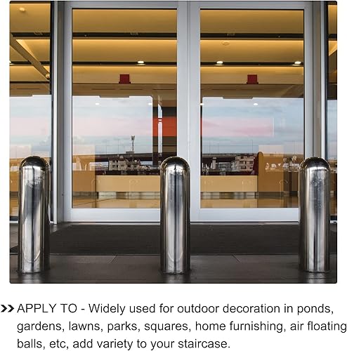 Miniatura 4 de METALLIXITY Media bola de acero inoxidable 304 (3.98 pulgadas), 2 bolas huecas, para escalera de pasamanos, jardín en casa, espacio de oficina, tono