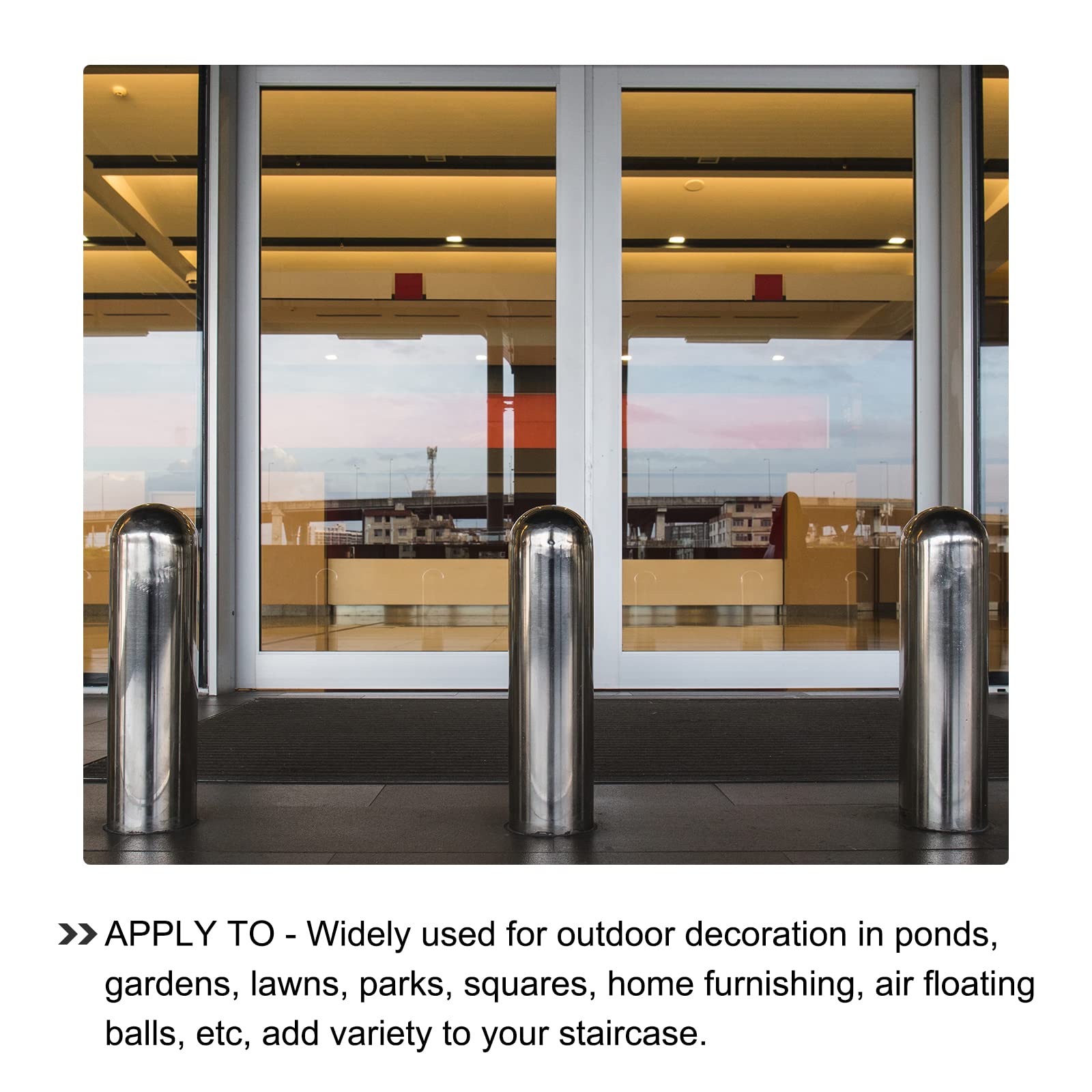 METALLIXITY 304 Stainless Steel Half Ball (32mm/1.26") 2Pcs, Hollow Cap Balls, for Handrail Stair Home Garden, Office Space - Image 4