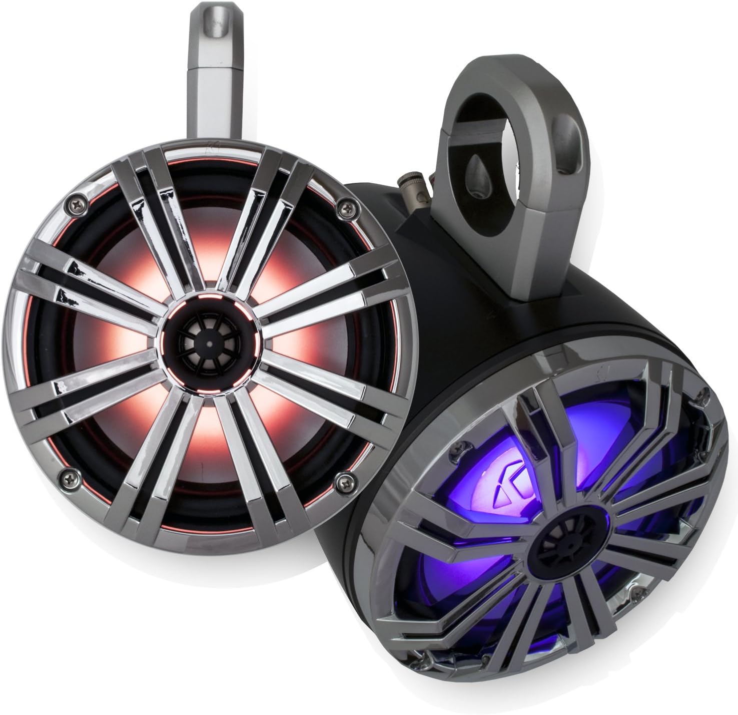 KICKER Marine 8" LED Tower System (Black) Includes 41KMLC Remote