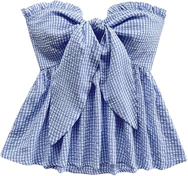 andmary ♡ Alison frill tops SOLY HUX Women's Frill Trim Tie Front