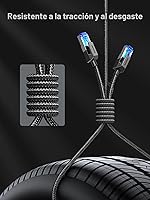 Vista 8 de UGREEN Cable Ethernet Cat 8 de 6 pies, cable de red trenzado de alta velocidad de 40 Gbps 2000 Mhz Cat8 RJ45 blindado para interiores Heavy Duty
