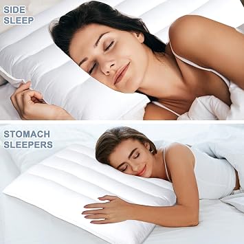 MINUPWELL Ultra Flat Pillows for Sleeping Thin, 2.5 Height Ultra Thin Pillows, Slim Bed Pillows for Stomach Sleeper, Standard Size -18x26 in - 7D Fiber - 1 PC