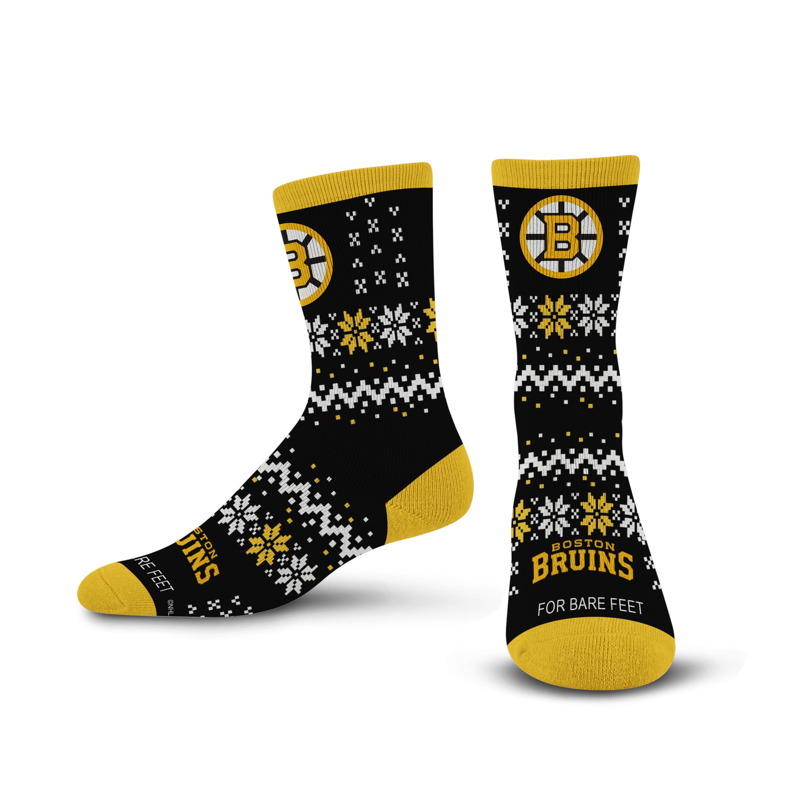 For Bare Feet Team Sweater Crew Sock NHL Large