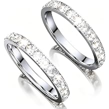 Tensea 2-Pack 14K Gold Plated Stackable Bands Compatible for Oura Ring Gen 5/4/3, Wedding Cubic Zirconia Simulated Diamond Ring Stack, Smart Ring Stacking Rings for Women, Size 6 7 8 9 10