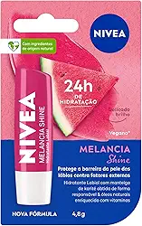 NIVEA Hidratante Labial Melancia Shine 4,8g - Cuidado intensivo para seus lábios, hidratação prolongada, delicioso aroma de melancia, pigmentos brilhantes e cor delicada