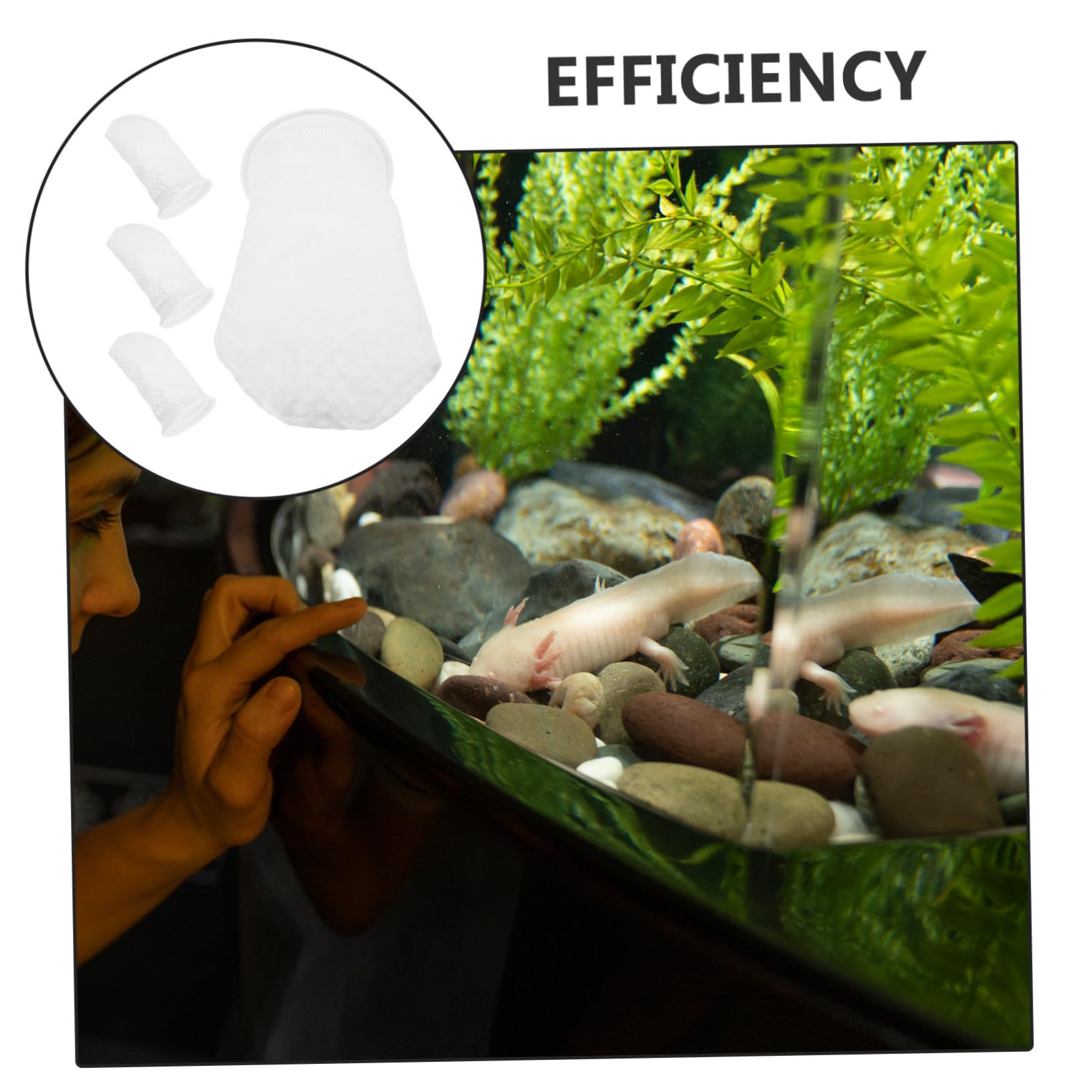 HANABASS 12piezas Calcetines De Filtración para Acuarios Bolsa De Limpieza para Peceras y Estanques Diseño De Panal Compatible Agua Dulce y Salada