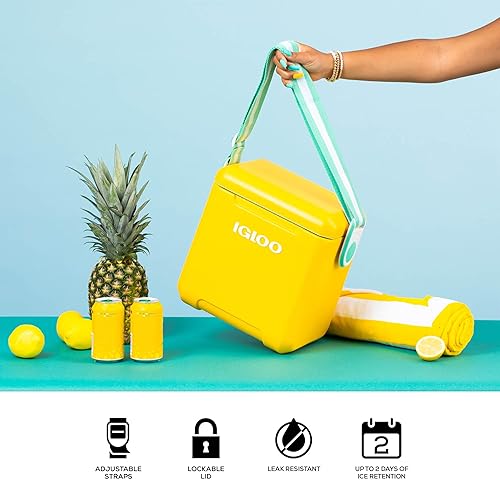 Miniatura 4 de Igloo Enfriador estilo picnic con etiqueta de 11 cuartos de galón demasiado atado