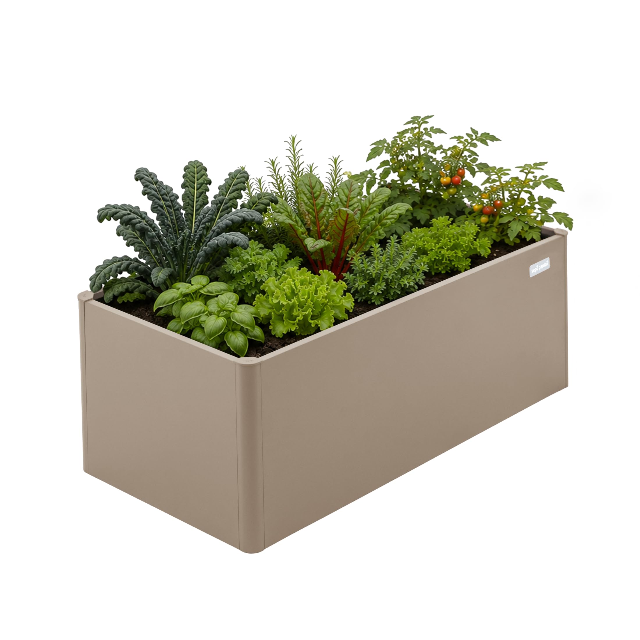 Vego garden Modern Raised Garden Bed, 17" Tall 2 x 4 ft Metal Raised Garden beds Outdoor…