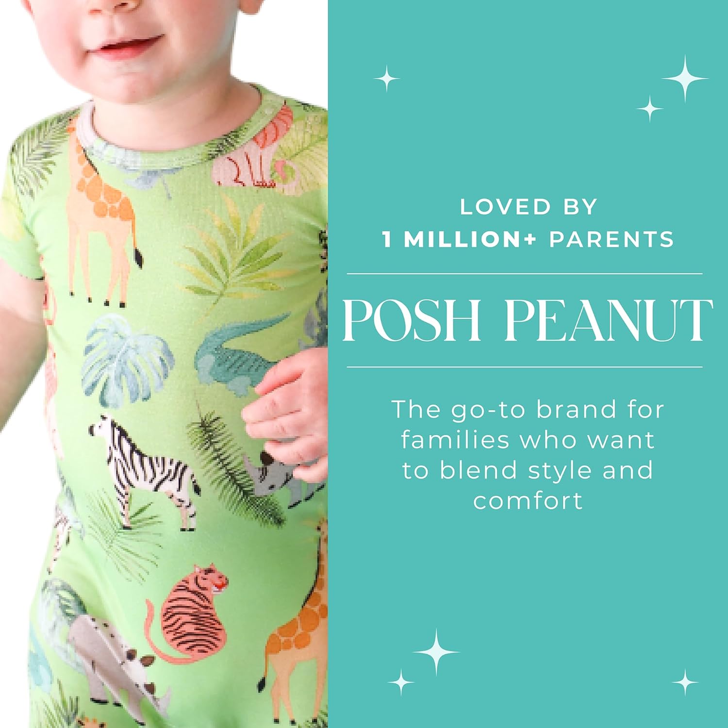 Posh Peanut Baby Romper with Snap Closure - Henley Short Sleeve Baby Boy Outfits - Soft Viscose Baby Pajamas Made from Bamboo