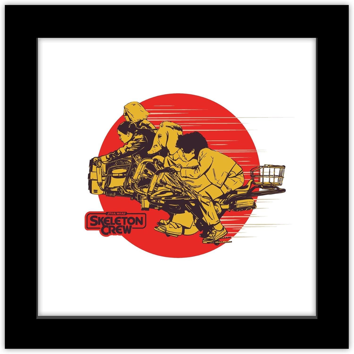 Gallery Pops Star Wars: Skeleton Crew - Speeder Badge Wall Art, 12" x 12" Gallery Pops Wall Art, Black Framed Version