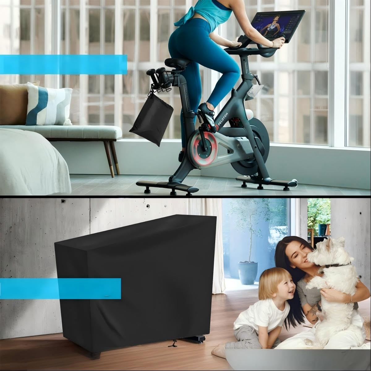 Housse Anti-poussière Pour Équipement De Fitness, Housse Pour Vélo D'appartement Imperméable Pour Une Utilisation Intérieure Et Extérieure, 142 X 123 X 58 Cm