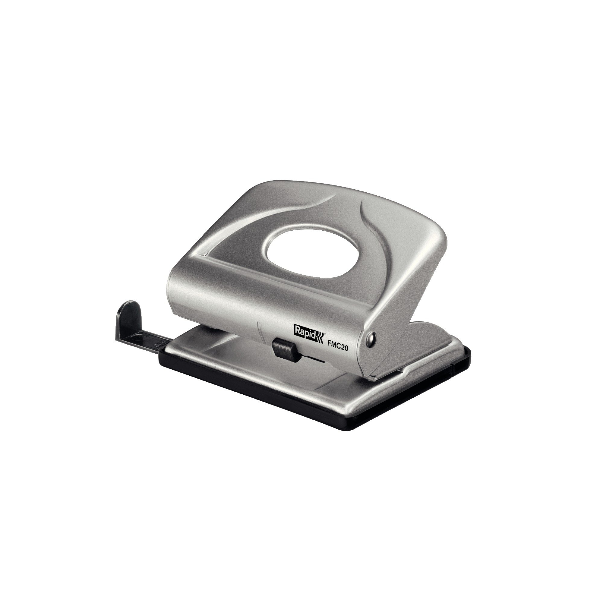 Buy Rapid FMC20 2 Hole Punch, Punches up to 20 Sheets, Adjustable Guide Bar, Metal, Silver