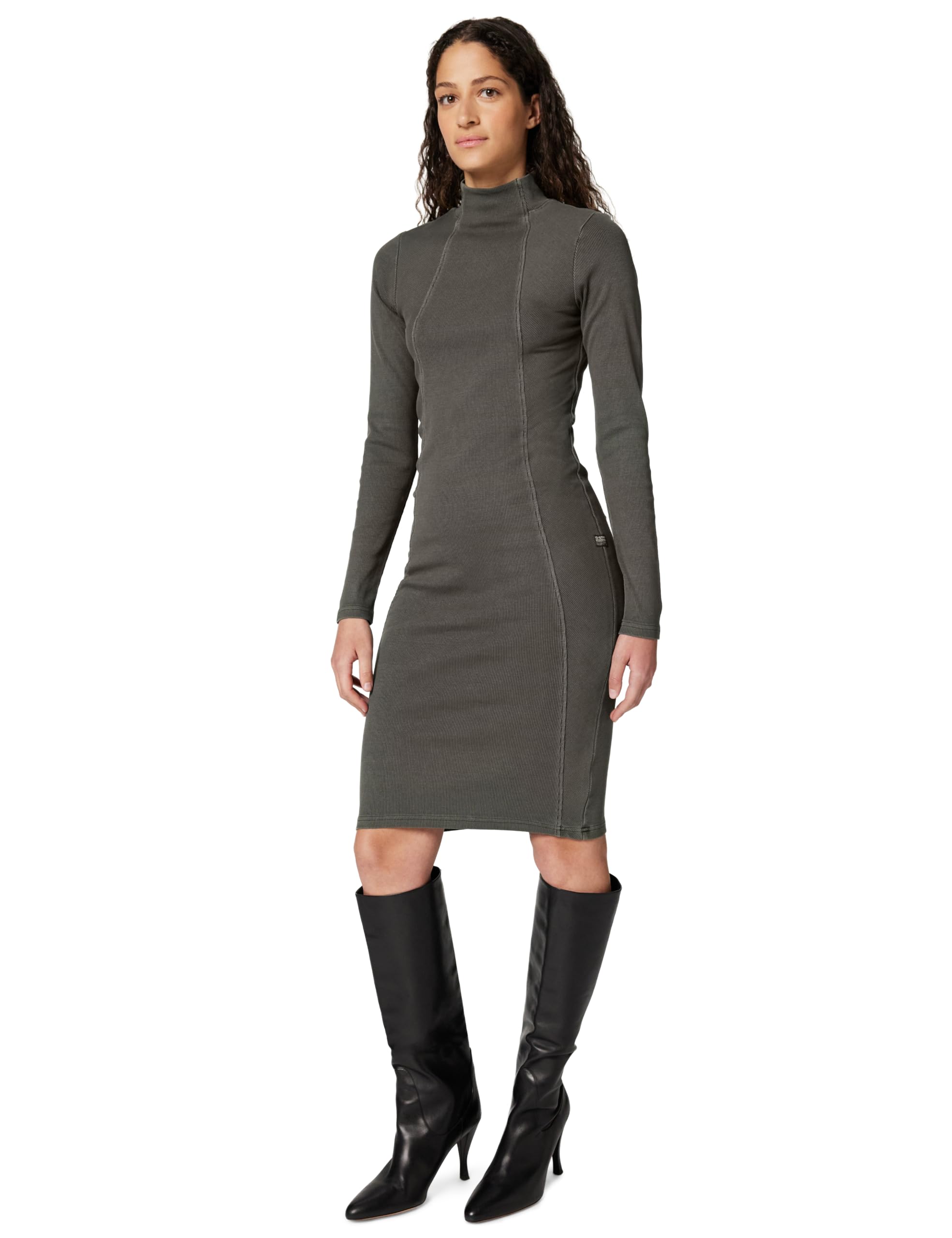 G-Star Washed Slim Rib Dress Wmn Vestido Mujer