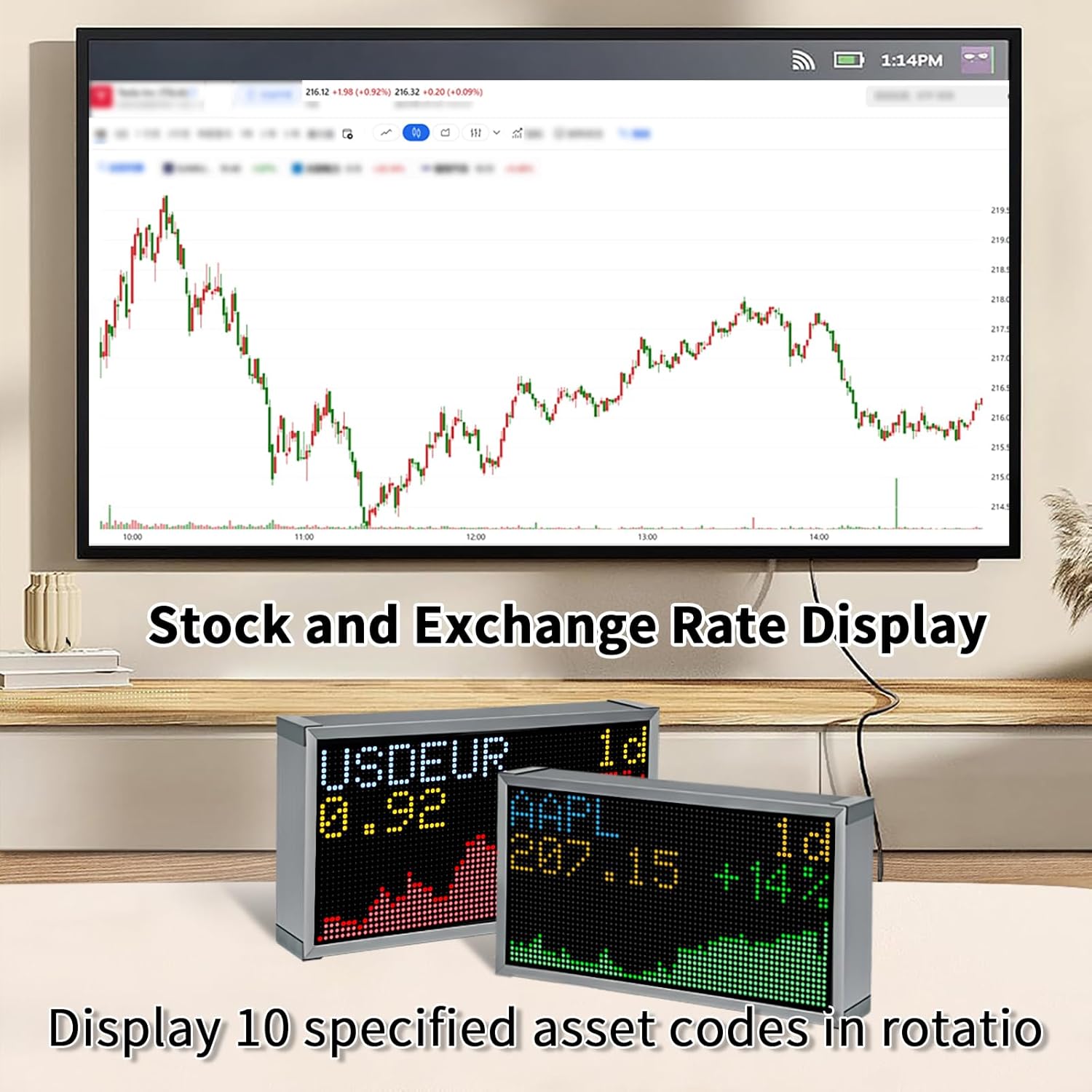 Real-Time Crypto Ticker Bitcoin Stock Ticker Monitor Djibouti | Ubuy