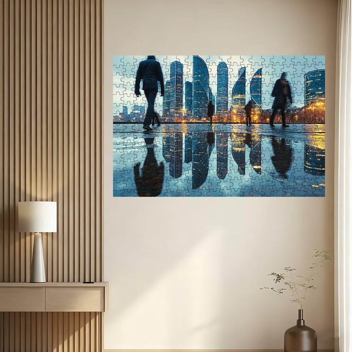 1500 sztuk puzzli dla dorosłych, abstrakcyjne puzzle dla dorosłych, 1500 elementów, miejska łamigłówka dla całej rodziny, klasyczne drewniane układanki, odpowiednie do wystroju wnętrz, prezenty -3257