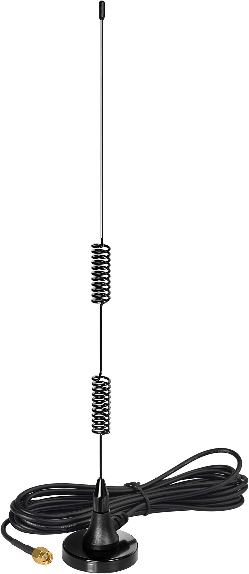 Bingfu Dual Band VHF UHF 136-174MHz 400-470MHz Handheld Two Way Ham Radio Magnetic Base Antenna SMA Male Antenna for Walkie Talkie Icom Yaesu Vertex Standard Horizon Marine VHF Radio