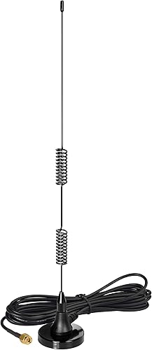 Bingfu Doble banda VHF UHF 136-174MHz 400-470MHz Handheld Two Way Ham Radio Antena de base magnética SMA Antena macho para Walkie Talkie Icom Yaesu